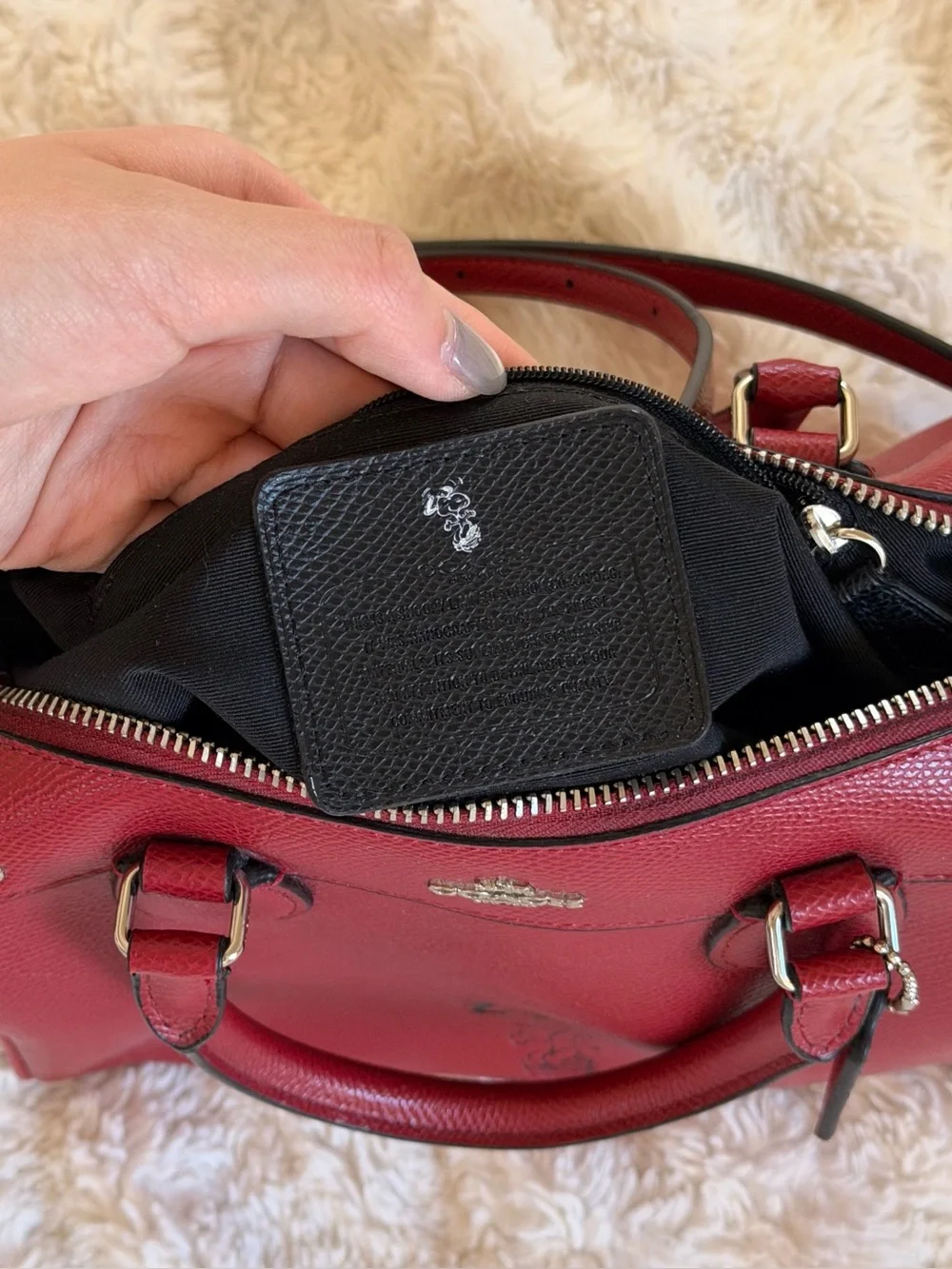 Coach x Peanuts Snoopy Red Leather Crossbody Bag | Limited Edition